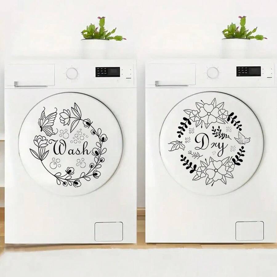 2 miếng dán tường phòng giặt, decal dán tường có câu nói hay, decal dán tường vinyl phòng giặt, decal vinyl phòng giặt sấy, decal trang trí tường cho nhà ở và căn hộ. - B - Xem 1