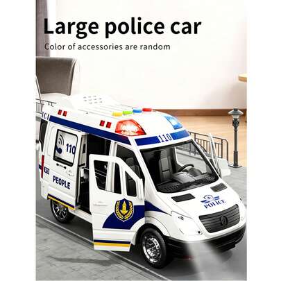 110 Car Toy, Sound & Light Early Education Toy, Realistic Alloy Off-Road Vehicle With Openable Doors, Inertial Driving Car Toy For Boys, Suitable As Birthday Gift, Desktop Decor, Car Accessory, Holiday Gift