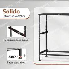 FURRIFIC Buros para recamara, Burós Mesa de Noche con 2 cajones, Organizador de Tela para vestidor para Dormitorio, Armario, Pasillo, guardería, Mesa Auxiliar, Mueble Lateral (Marrón) - Gris - Ver 8