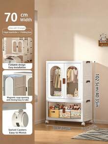 Large Stackable Storage Box With Lid - White - View 2