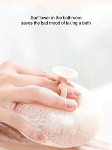 20 miếng bọt biển tắm tẩy tế bào chết, có tay cầm vòng chống trượt, kèm hạt massage, không rụng lông, tạo nhiều bọt, có giác hút, nhanh khô, bàn chải tắm thân thiện với da dành cho phòng tắm. - hoa - Xem 10