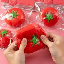 Squishable Tomato Stress Relief Toy, Squishy Decompression Toy - Multicolor - View 3