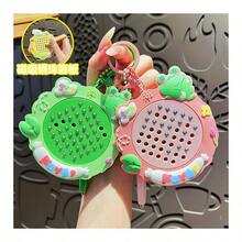 Creative Cartoon Frog Magnetic Steel Ball Drawing Board Keychain Cute Fun Tool Student School Bag Pendant - Bảng vẽ bi thép từ tính hình động vật hoạt hình - P - Xem 2