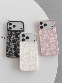 Bộ 3 ốp lưng điện thoại chống sốc họa tiết rùa biển, lỗ lớn, chất liệu TPU, thích hợp làm quà tặng ngày lễ, tương thích với Apple iPhone Xs/Xsmax/Xr/11 12 13 14 15 16pro/Promax/14 15 16plus/17, unisex - Nhiều màu - Xem 5