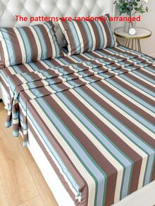 Bộ chăn ga gối 4 món 100% cotton, dễ giặt ủi, mềm mại và thân thiện với da, bao gồm 1 ga trải giường, 1 ga bọc nệm, 2 vỏ gối, thoáng khí, mang lại giấc ngủ thoải mái, phong cách tối giản, món quà tuyệt vời dành cho bố mẹ và bạn bè. - Nhiều màu - Xem 7