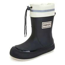 Botas de lluvia cortas y elegantes para mujer con abertura impermeable ajustable, calzado impermeable para jardinería, fabricadas en plástico PVC impermeable de alta calidad, ideales para trabajar al aire libre, jardinería o cualquier actividad en días lluviosos. - Negro- - Ver 2