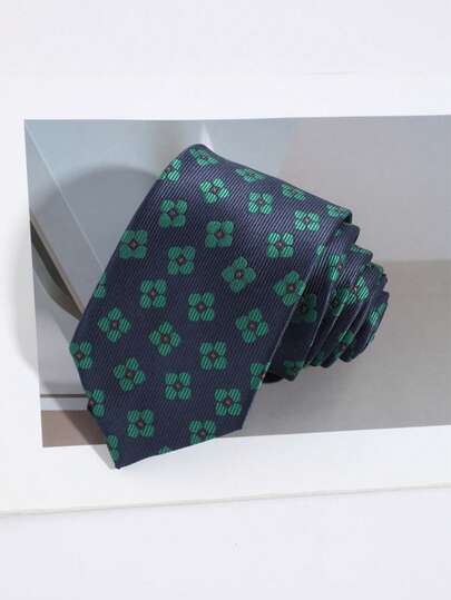 1 pieza Corbata de hombre con estampado vintage
