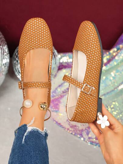 Women's French Retro Hollow Mary Jane Flat Shoes, One-Strap Square Toe Soft Sole, Multiple Colors, Versatile For Spring/Summer