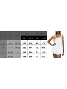 Women's Mini Dress, Loose Fit, Polka Dot Solid Print, Bow, Ruffles And Sleeveless Square Neck For Summer Vacation Outfits - 白色 - 查看 7
