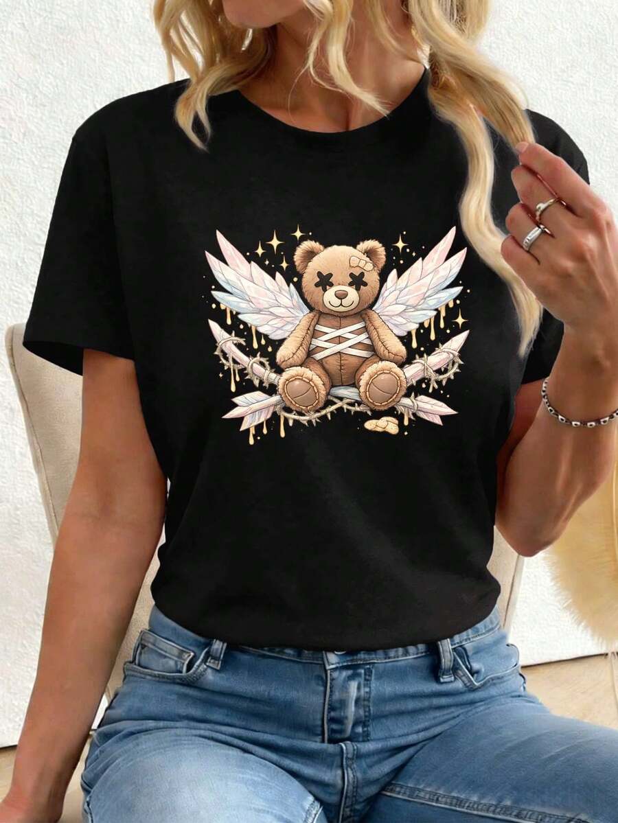 Women T-Shirts - Black - View 1