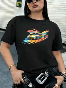 Women T-Shirts - Black - View 2