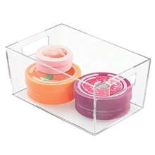 iDesign Clarity Small Vanity Bin for Cosmetics and Makeup Storage Bathroom Countertop and Desk - Papelera pequea - Ver 2