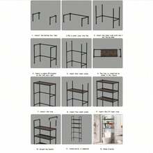 1 pieza Estantería de almacenamiento para inodoro de pie, Estantería de almacenamiento para balcón en negro/blanco, Estantería de almacenamiento para baño, Estantería de almacenamiento para inodoro, Gabinete de almacenamiento para baño, Almacenamiento para baño, Estantería de almacenamiento para baño de varias capas, Estantería minimalista para lavadora es un elemento esencial para el baño - Multicolor - Ver 9