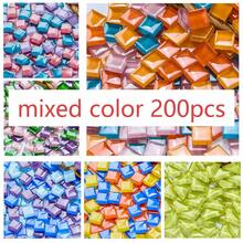 200 viên gạch mosaic thủy tinh vuông 0,39 inch - Đồ trang trí thủ công cao cấp dành cho nghệ thuật sáng tạo, hội họa, trang sức thủ công và các dự án DIY. - A - Xem 9