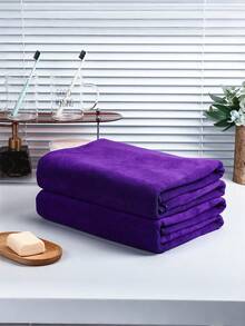 Extra weiche Mikrofaser Badetücher, Große Größe, Extra Groß, Schnell trocknende Strandtücher, Super Weich, Super Saugfähig, Schnell Trocknend, Geeignet für Zuhause, Badezimmer, Dusche, Sauna, Yoga, Fitnessstudio, Lila - Violett - Übersicht 3