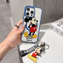 This Disney Mickey Mouse Pattern Lanyard Phone Case Features A Strong Magnetic Closure And Full Coverage Of Acrylic And TPU Material. It's Shockproof, Lightweight, And Suitable For IPhone17/16/11/13/15/15 Plus/15 Pro/15 Pro Max/12/14 Pro Max/11 Pro Max/12 Pro/12 Pro Max/13. It's A Popular Birthday Gift, Business Gift, Durable, Stain-Resistant, And Fingerprint-Resistant New Phone Case For Men And Women. It Also Includes A Mickey Mouse Phone Case And Mickey Mouse Doll Bracelet. Compatible With SamsungGalaxy S20, S21, S22, S23, And S24 Series. It's The Perfect Gift For Friends And Family. This Stylish Phone Case Is Fun, Lightweight, And Durable. IPhone17 Pro Max Phone Case, Minnie Phone Case. - Hồng - Xem 6