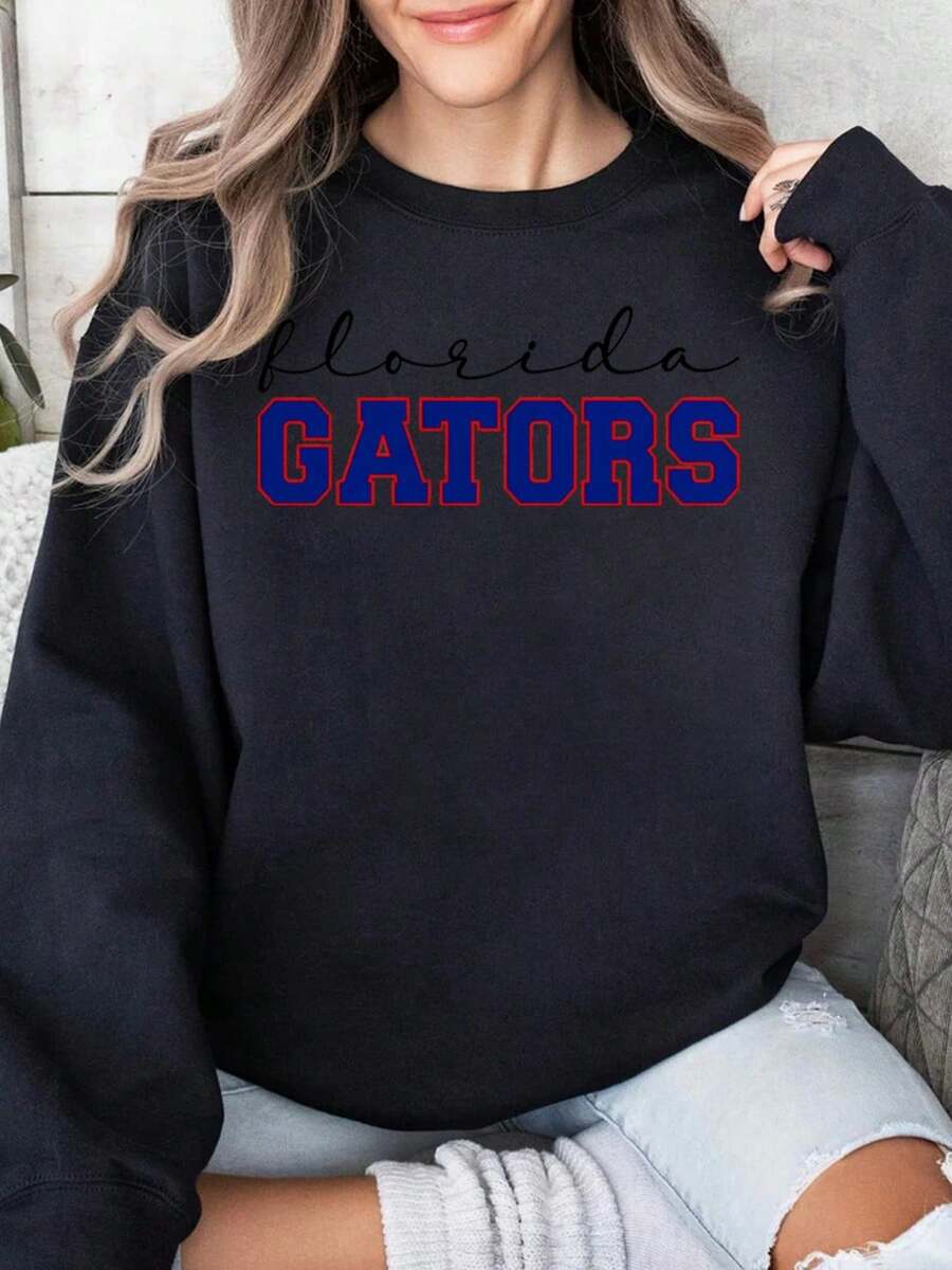Florida Sweatshirt, Vintage Florida Football Shirt, Retro Game Day Sports Tee, Gators Fan Gift Unisex (2) - màu đen - Xem 1