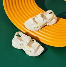 Sandal nữ đế dày, thoáng khí, kiểu dáng retro Mecha. - Màu be/vàng - Xem 6