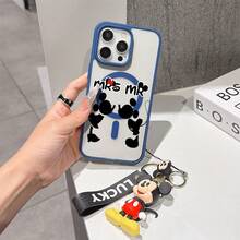 This Disney Mickey Mouse Pattern Lanyard Phone Case Features A Strong Magnetic Closure And Full Coverage Of Acrylic And TPU Material. It's Shockproof, Lightweight, And Suitable For IPhone17/16/11/13/15/15 Plus/15 Pro/15 Pro Max/12/14 Pro Max/11 Pro Max/12 Pro/12 Pro Max/13. It's A Popular Birthday Gift, Business Gift, Durable, Stain-Resistant, And Fingerprint-Resistant New Phone Case For Men And Women. It Also Includes A Mickey Mouse Phone Case And Mickey Mouse Doll Bracelet. Compatible With SamsungGalaxy S20, S21, S22, S23, And S24 Series. It's The Perfect Gift For Friends And Family. This Stylish Phone Case Is Fun, Lightweight, And Durable. IPhone17 Pro Max Phone Case, Minnie Phone Case. - Clear - View 6