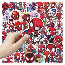 Marvel 52pcs/Set Waterproof Spider Man Stickers, Easy To Tear Vinyl Stickers, Durable And Wear-Resistant Water Cup/Laptop/Phone Case Decoration - Multicolor - View 3