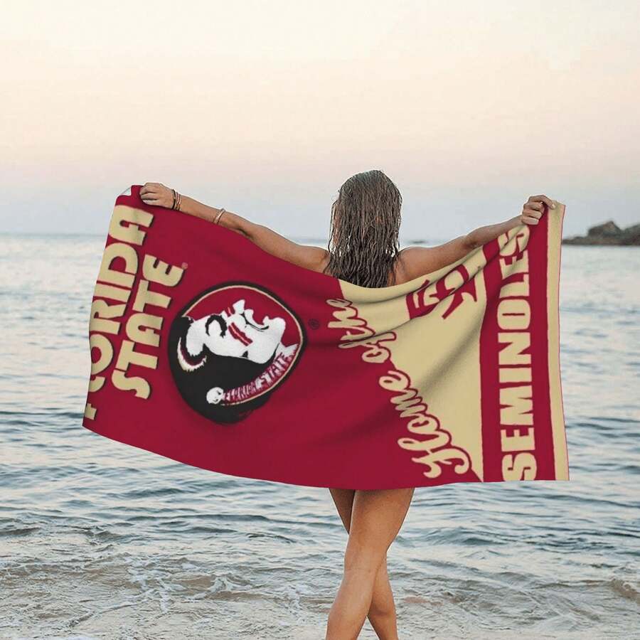 Florida State Unrsi1ty FSU Seminoles Beach Towel O1fficial College MercH1andise 30 X 60 .1PC StY1LiS1H AbS1orbent For Pool BeachStY1LiS1H And Versatile, Wi1th Er AbS1orbent PR1operties, Sui1table For Various OcC1Asions Such As BatH1R1oom, Swimming, Gym, Yoga, Etc. Made Of S1oft And Comfortable MicR1ofiber, I1t'S1 Lightweight And Portable, WindpR1oof, SunpR1oof, And SandpR1oof, Perfect For Summer Travel, VaC1Ations, And BatH1R1oom D1Cor. - khăn tắm biển - Xem 1