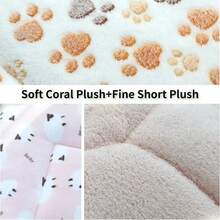 Esteras suaves para cama de mascotas, esteras cortas de felpa para dormir para gatos, perros, manta bonita, cojín cálido para gatitos, accesorios para gatos 4M3O - 7 - Ver 8