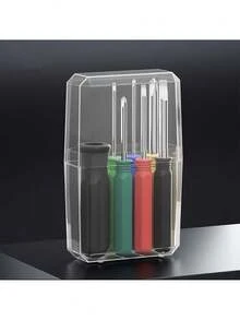 6-Piece Screwdriver Set With Colorful Rainbow Handles, Includes Both And Slotted Heads. Features Non-Slip Grip For Comfortable Use, Metal Construction, And Compact Portable Design For Easy Carrying. Ideal For Household Repairs, Electronics Maintenance And Toolbox Storage. No Batteries Required. - A - View 6