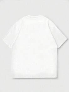 Simple Studio | Minimalist Printed Short Sleeve T-Shirt For Men | Suitable For Summer Wear | Comfortable And Breathable | Style - White - View 4