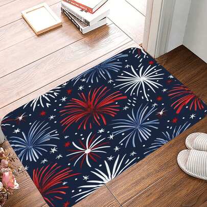 Patriotic Pattern 3 Quilting Cotton Fabric   118 Wide.1 PC Flannel Floor Mat, Soft, Non-Slip, Absorbent, Stylish And Cute. Suitable For Kitchen, Bathroom, Shower, Bedroom, And Entryway Mats. Ideal For Home Decoration And Holiday Décor. Available In Three Sizes And Can Be Purchased In Combination. Flannel Soft Sponge, Absorbent Rug For Bathroom Kitchen