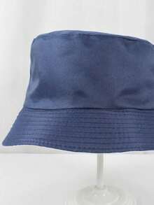 1pc Solid Color Breathable Bucket Hat, Versatile For Outdoor Casual Sun Protection Wear,Beach,Holiday - Solid Color - View 9