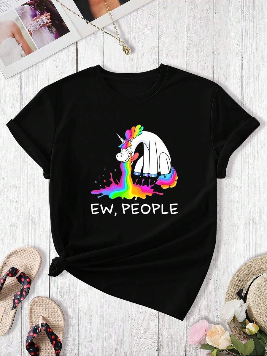 Women T-Shirts - Black - View 1