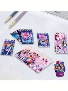 5/10 cuốn sổ tay mini xoắn ốc K-POP Huntri/X, sổ ghi nhớ theo chủ đề, quà tặng tiệc thần tượng, quà tặng trẻ em. - Nhiều màu - Xem 2