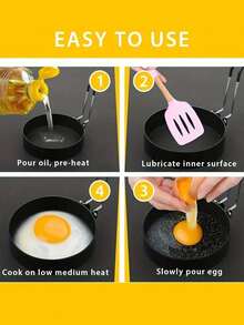 DIY Egg Frying Pan Heart-Shaped Boiled Egg & Rice Ball Mold Set, Stainless Steel Egg Frying Mold Tools, Suitable For Frying Eggs, Pancakes And Omelets - Kitchen Gadgets And Accessories - Multicolor - View 6