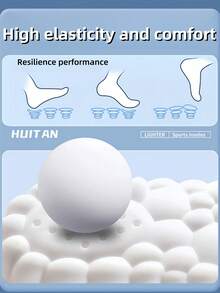 2 Pairs Of Soft & Comfortable Sports Insoles, Lightweight And Non-Fatiguing. Made Of PU Material With Good Elasticity, Suitable For Running And Other Sports. Unisex Design Fits Athletic Shoes, Casual Shoes And Flats. - White-gray - View 6