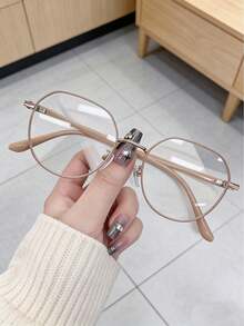 韩版学生女圆脸修身眼镜框，高性价比设计 - 無色 - 查看 6