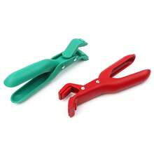 1pc Heat-Resistant Multipurpose Tong, Suitable For Bowls, Plates, Pots, Can Be Used As Stand, Clamp, Pliers, Gripper, Kitchen Tool, Red And Green Colors - View 3