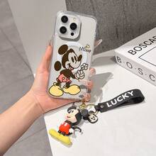 This Disney Mickey Mouse Pattern Lanyard Phone Case Features A Strong Magnetic Closure And Full Coverage Of Acrylic And TPU Material. It's Shockproof, Lightweight, And Suitable For IPhone17/16/11/13/15/15 Plus/15 Pro/15 Pro Max/12/14 Pro Max/11 Pro Max/12 Pro/12 Pro Max/13. It's A Popular Birthday Gift, Business Gift, Durable, Stain-Resistant, And Fingerprint-Resistant New Phone Case For Men And Women. It Also Includes A Mickey Mouse Phone Case And Mickey Mouse Doll Bracelet. Compatible With SamsungGalaxy S20, S21, S22, S23, And S24 Series. It's The Perfect Gift For Friends And Family. This Stylish Phone Case Is Fun, Lightweight, And Durable. IPhone17 Pro Max Phone Case, Minnie Phone Case. - Blue - View 7