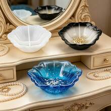 树脂碗模具、硅胶碗模具、树脂花形硅胶托盘模具、环氧树脂容器模具（适用于DIY首饰架、小饰品盒、蜡烛容器） - 1PC Bowl Mold - 查看 7