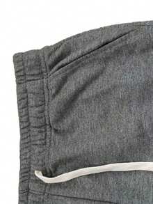 Men's Loose And Fashionable Sports Pants, Casual And Simple Solid Color Wide Leg Design, With A Drawstring And Large Pockets At The Waist, Lightweight, Suitable For Daily Walking, Work, Travel, Etc. - Dark Grey - View 4