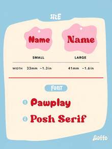 Personalized Wave Pet ID Tag, Customizable Dog/Cat Name Tag Keychain, Mini Pendant - Multicolor - View 8