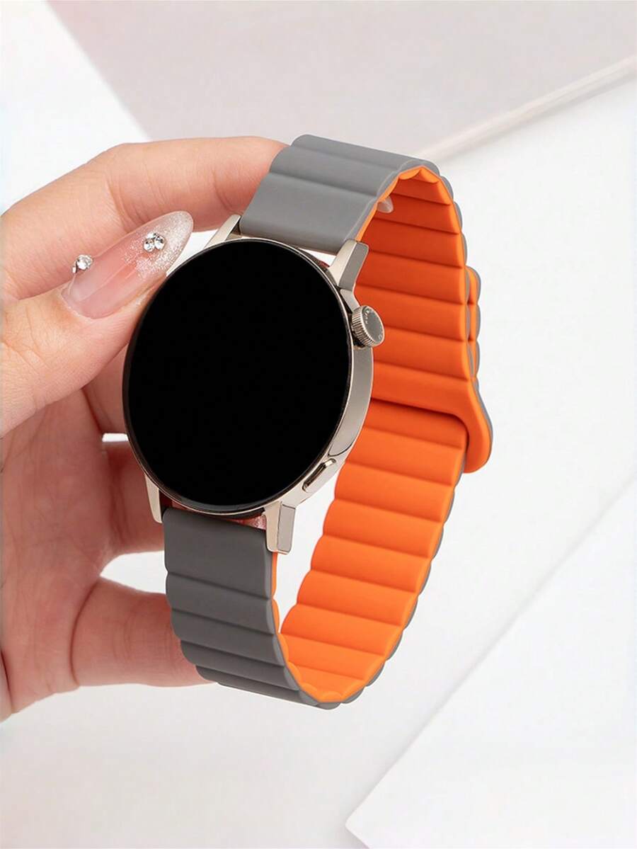 18mm 20mm 22mm 硅胶磁性表带,兼容三星 Galaxy Watch 3/4/5/6、GT 6/5/4/3 - 彩色 - 查看 1