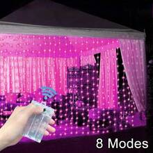 1pc 6m/3 Meters Wedding Romantic Atmosphere Decoration LED String Lights Battery Powered Indoor Party Backdrop LED String Lights - Battery Box Curtain Light - View 15