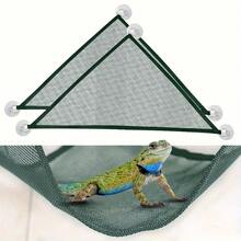 2pcs Bearded Dragon & Gecko Hammock - Breathable Mesh, Removable, Suitable For Large & Small Lizards And Snakes, Anole Lizards, Reptile Hammock - Multicolor - View 3