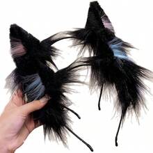 猫耳发箍带铃铛，猫女角色扮演发饰，派对/生日/节日装饰，拍照道具头饰，公主装扮配饰。适合派对、生日、嘉年华（部分配件随机发货）。完美礼物，生日礼物，节日礼物。时尚单品，奢华之选。送给朋友或伴侣的理想礼物，情人节装饰，完美之选，派对礼物。 - 貓耳朵髮箍 - 查看 10