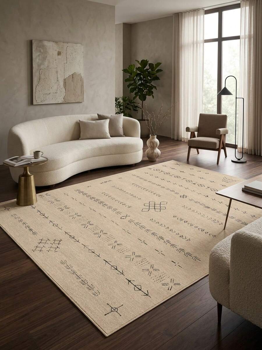 1件摩洛哥复古几何条纹图案柔软仿羊毛地毯/地垫/浴室垫/门垫/走廊垫，适用于浴室、厨房、玄关、走廊、床边、客厅、卧室，可机洗，家居装饰 - 彩色 - 查看 1