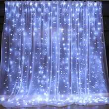 1pc Battery Powered 6/3 Meters Indoor Bedroom Decor LED Hanging String Lights For Wedding And Holiday Decoration - 電池盒窗簾燈 - 查看 6
