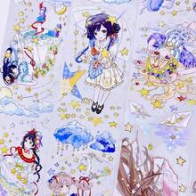 1 Pack 78.74 Inch/Roll Dreamy Princess Star Girl Magnetic Stickers, Decorative Fairy Tale Stickers Suitable For Scrapbooking, Magazines, Stationery - Multicolor - View 10