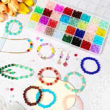 100/360/720 hạt cườm thủy tinh 8mm, thích hợp cho bộ dụng cụ thủ công, phụ kiện DIY, quà tặng sinh nhật. - Nhiều màu - Xem 7