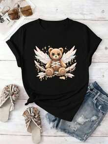 Women T-Shirts - Black - View 2