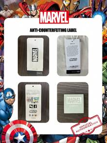 Marvel 1个漫威官方授权图案抽绳背包，运动健身包，大容量购物袋，轻便收纳袋，非常适合男孩/学生，是旅行、运动、海滩、度假、日常使用、郊游、购物、返校的理想之选。 - 彩色 - 查看 3